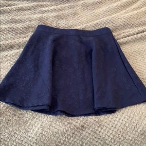 Floral Embroidered A Line Mini Skirt